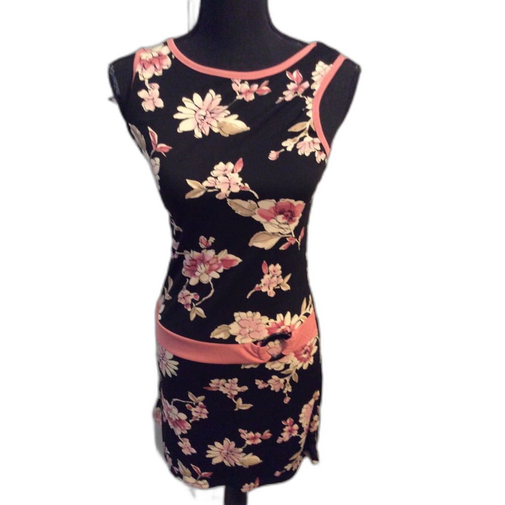 Vintage Y2K Ruby Rox Floral Sleeveless Dress Medium M Womens